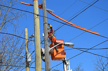 work being conducted on power-lines