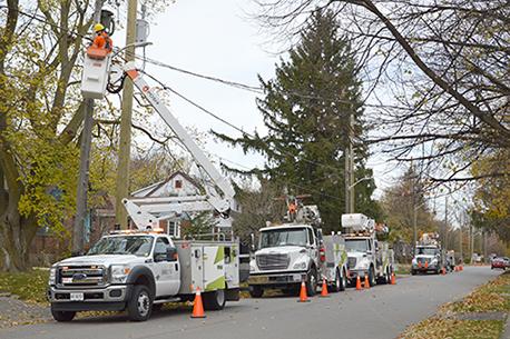 work being conducted on power-lines