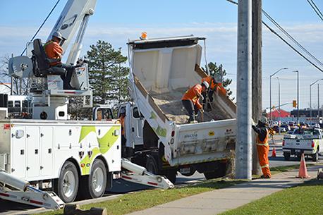 work being conducted on power-lines