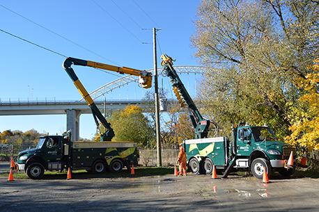 work being conducted on power-lines